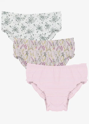 Trick Nick - Kit 3 Calcinhas Infantis Cotton Unica - TRICK NICK