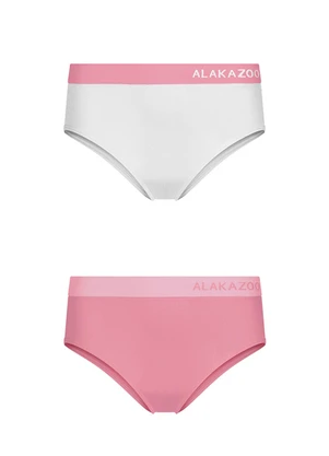 Alakazoo - Kit com 2 Calcinhas Infantis sem Costura Branco - ALAKAZOO