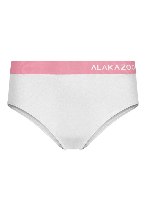 Alakazoo - Kit com 2 Calcinhas Infantis sem Costura Branco 3