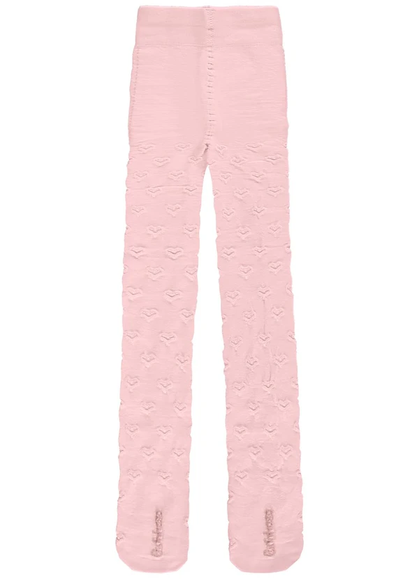 Carinhoso - Meia Calça em Tricô Menina Rosa 2