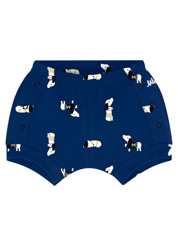 Milon - Tapa Fralda Bebê Unissex Azul 1