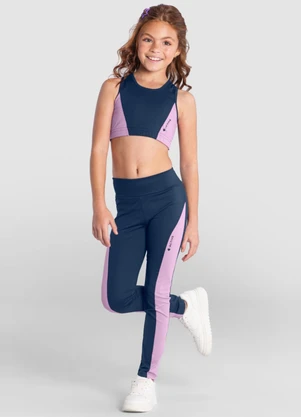 Brandili - Top Infantil Menina Esportivo Azul - BRANDILI