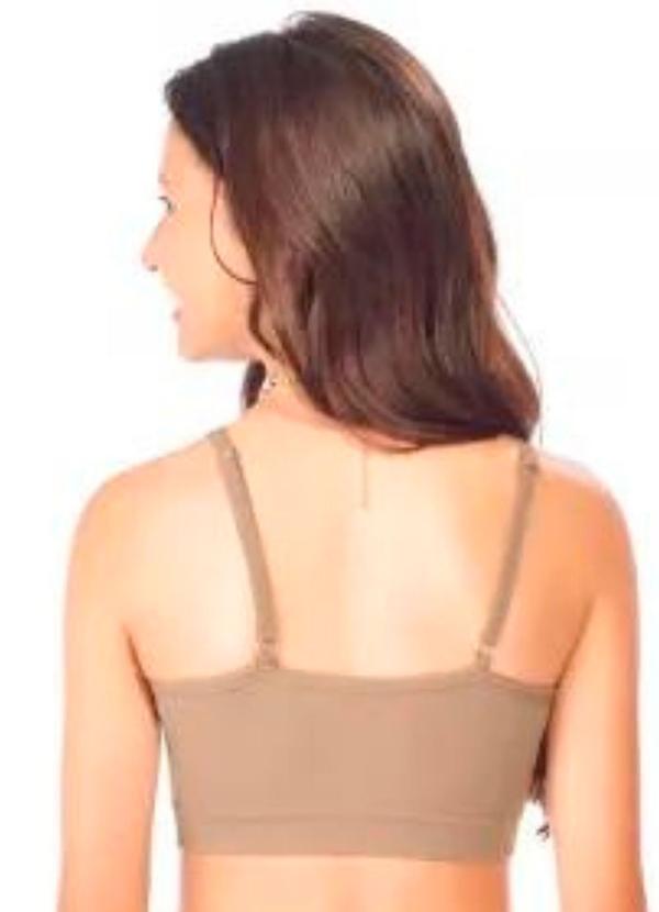 Rovitex - Top Teen com Bojo Removível sem Costura Bege 2