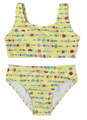 Malwee Kids - Biquíni Amarelo Listras Uv Menina - MALWEE KIDS