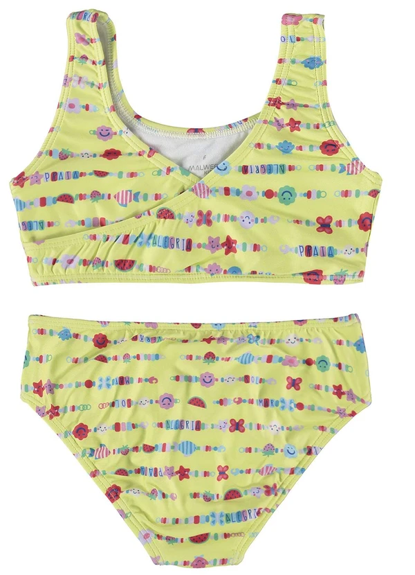 Malwee Kids - Biquíni Amarelo Listras Uv Menina 2