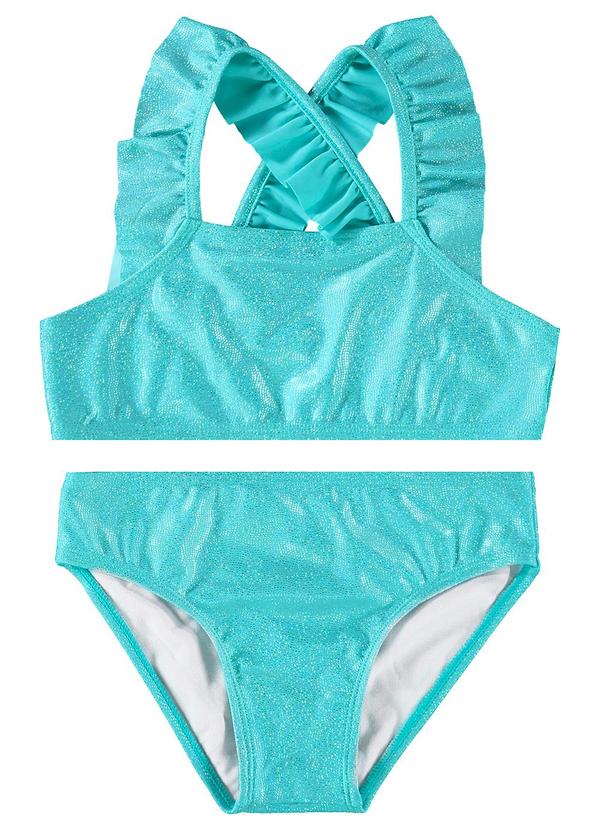 Malwee Kids - Biquíni Azul em Malha Glitter Uv 1