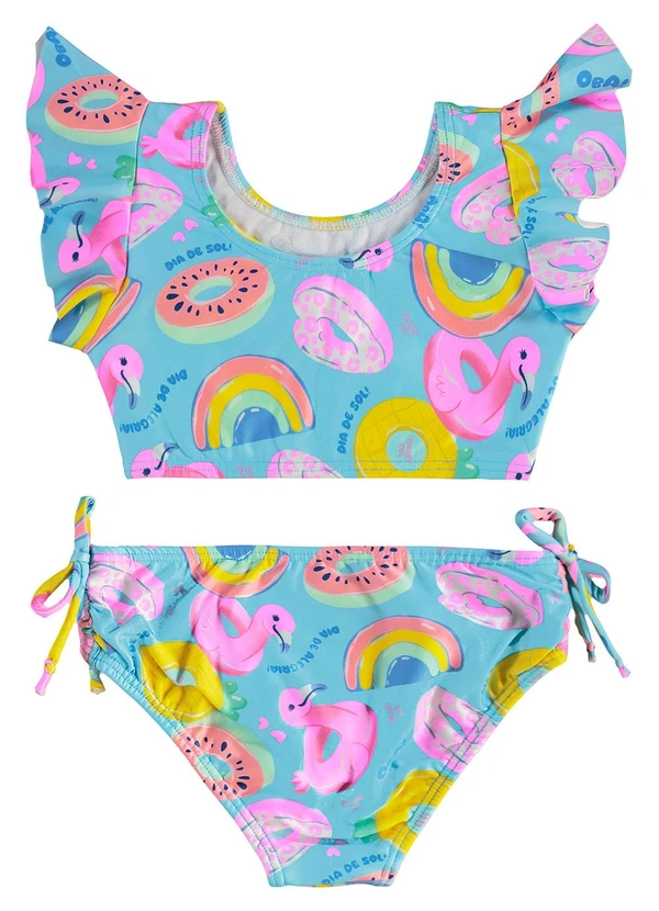 Malwee Kids - Biquíni Boias Malha Uv Azul Claro 3