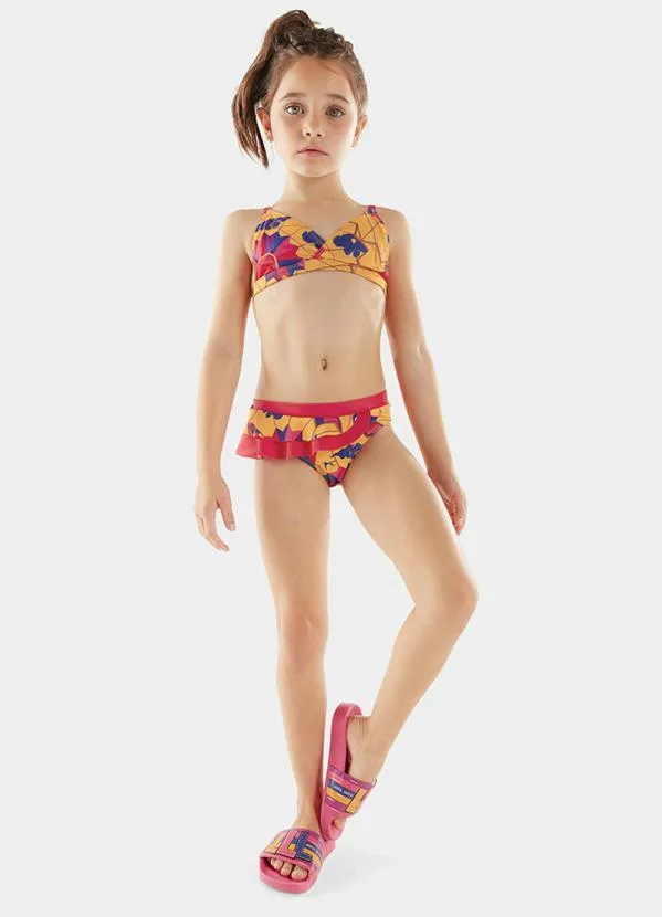 Lilica Ripilica - Biquíni com Fecho Infantil MeninaAmarelo