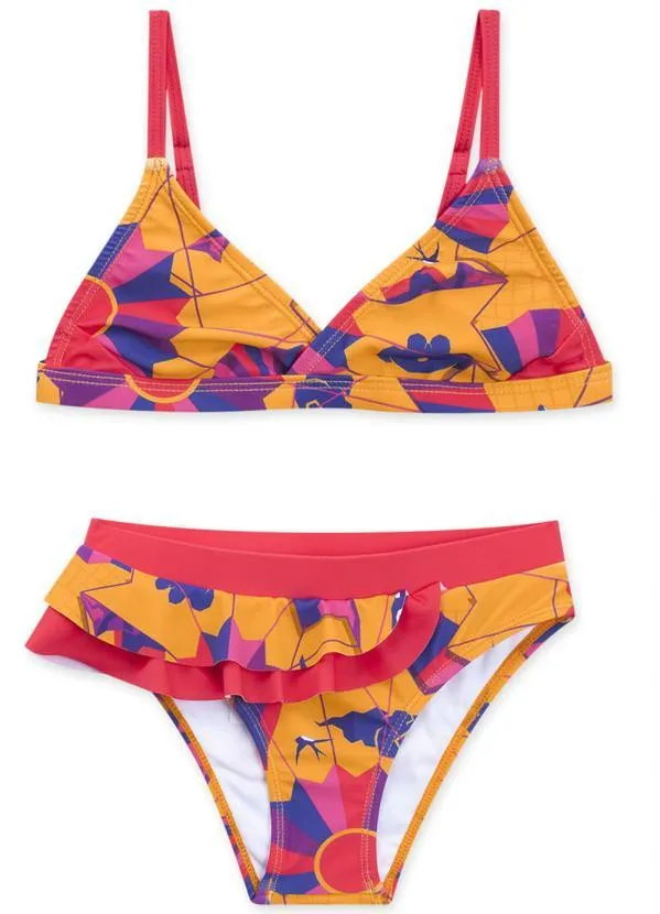 Lilica Ripilica - Biquíni com Fecho Infantil MeninaAmarelo 3