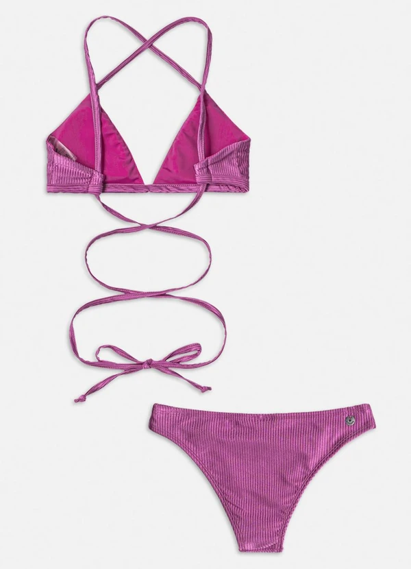 I Am - Biquíni com Franzido Rosa 2