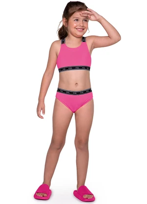 Marisol - Biquíni com Proteção Solar Infantil Rosa - MARISOL