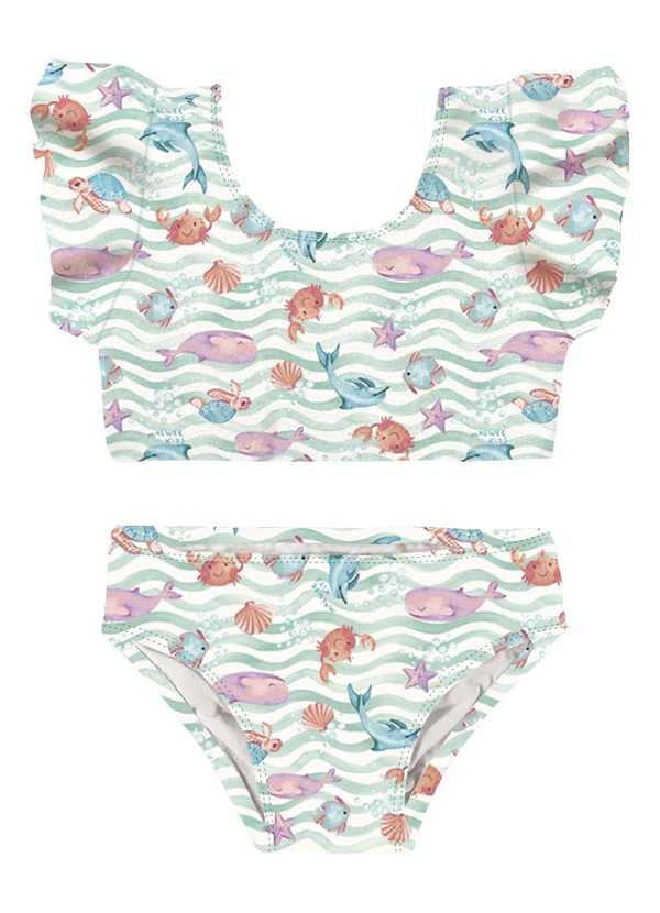 Malwee Kids - Biquíni Coral Lhamas Uv