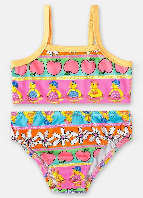 Up Baby - Biquíni Duckling Orchard Infantil Rosa