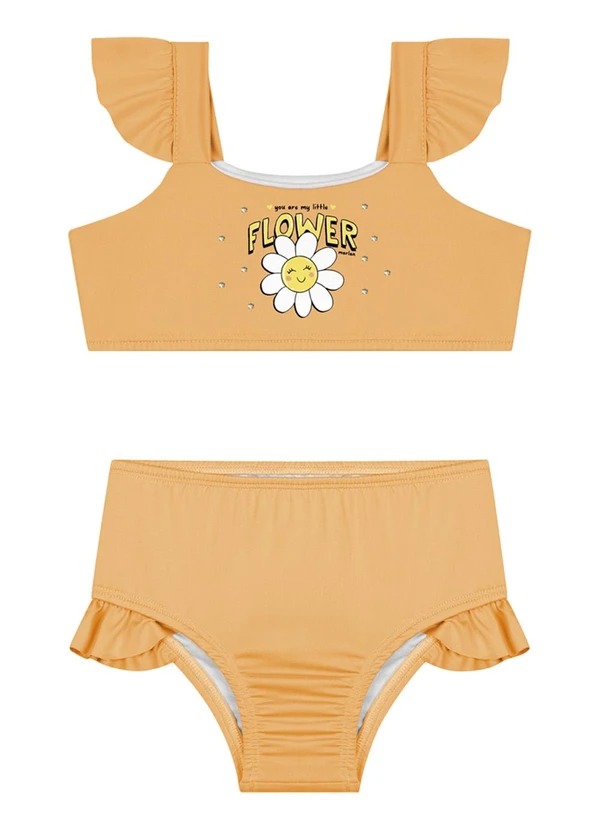 Marlan - Biquini em Malha Proteção Uv Laranja 2