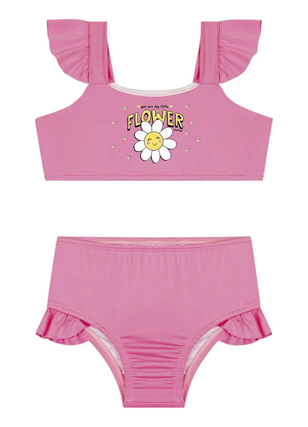 Marlan - Biquini em Malha Proteção Uv Rosa 1