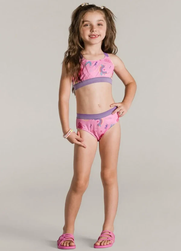 Brandili - Biquini em Malha Uv Menina Azul