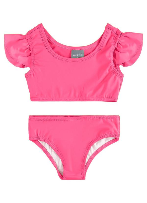 Quimby - Biquíni Emoji Infantil Fps +50 Rosa