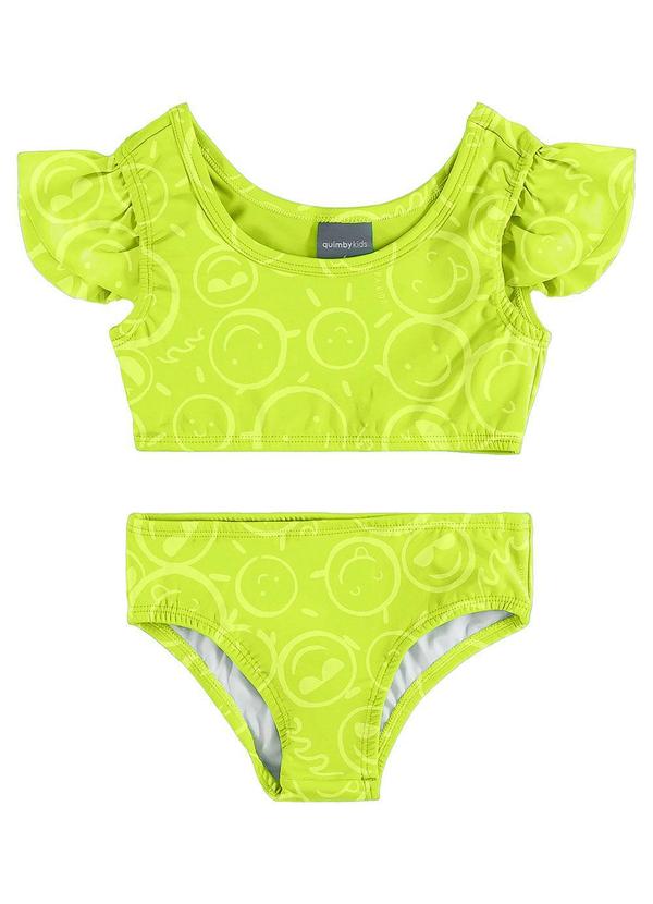 Quimby - Biquíni Emoji Infantil Fps +50 Verde 2