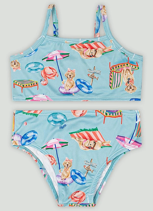 Quimby - Biquíni Infantil com Proteção Uv Quimby Azul