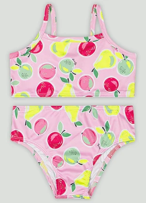 Biquíni Infantil com Proteção Uv Quimby Rosa - QUIMBY