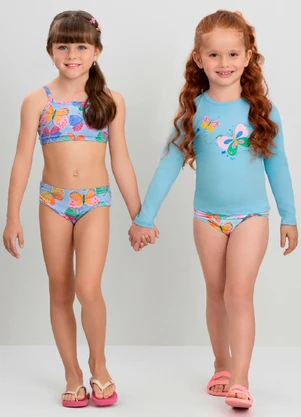 Biquíni Infantil com Proteção Uv Quimby Roxo - QUIMBY