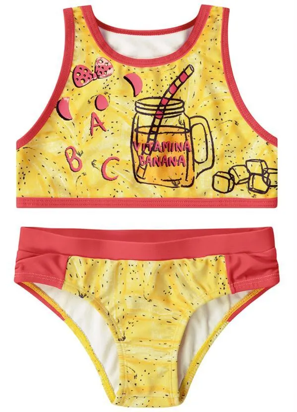 Lilica Ripilica - Biquíni Infantil MeninaAmarelo