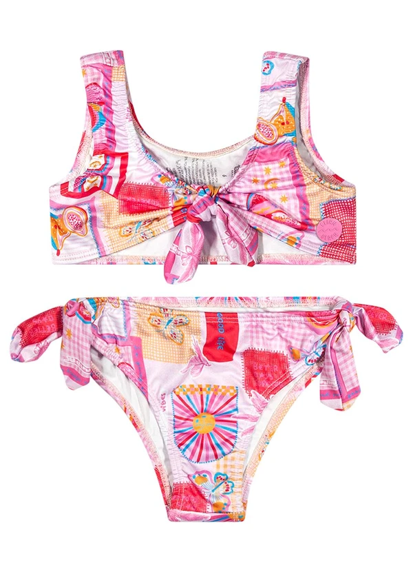 Elian - Biquíni Infantil Menina Estampado Elian Rosa 2