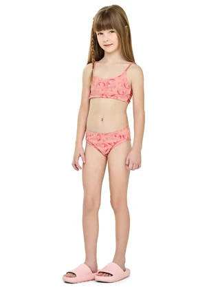 Elian - Biquíni Infantil Menina Fruit Proteção Uv Rosa - ELIAN