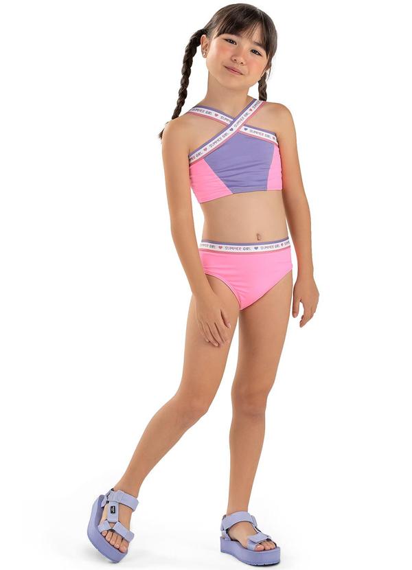 Elian - Biquíni Infantil Menina Moderno Elian Rosa