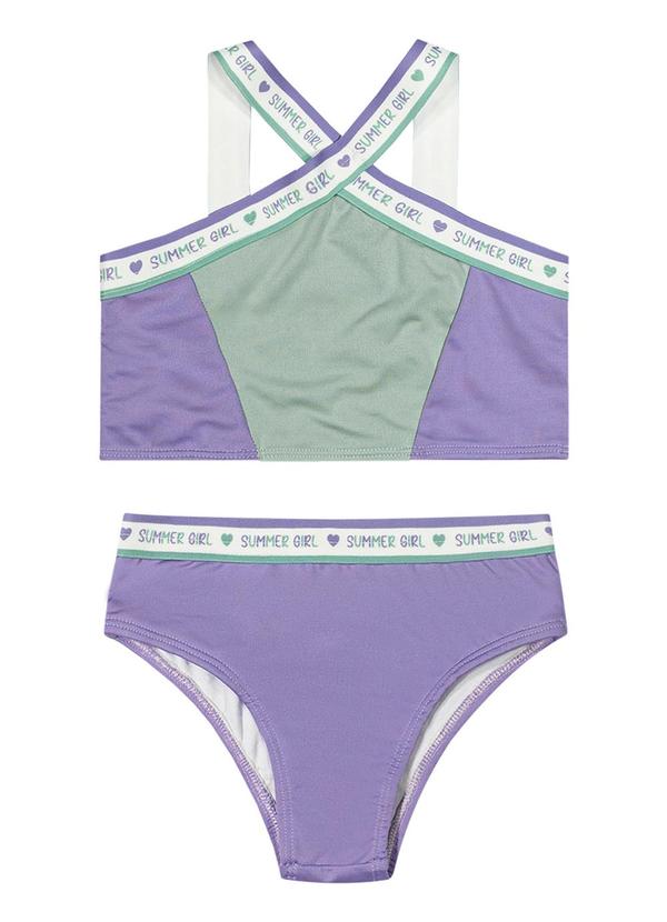 Elian - Biquíni Infantil Menina Moderno Elian Roxo