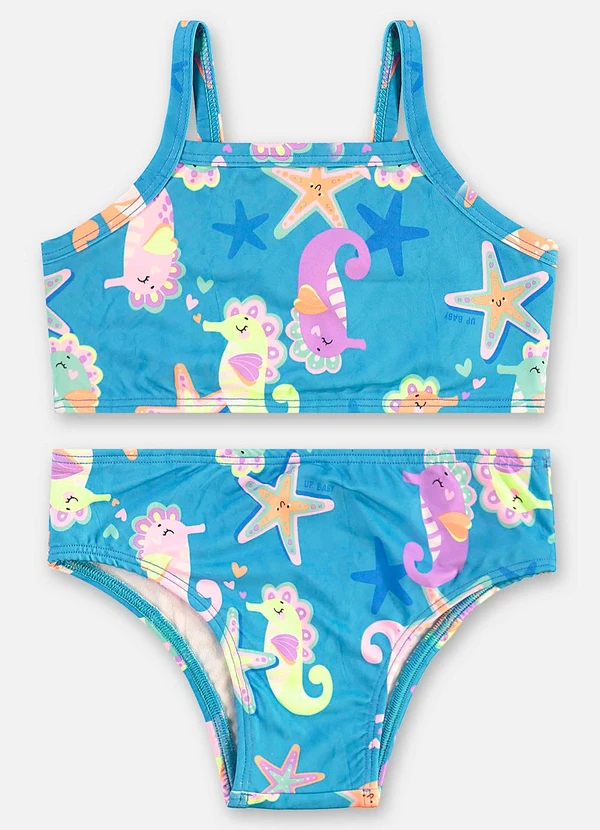 Up Baby - Biquíni Infantil Poliéster Fps +50 Azul