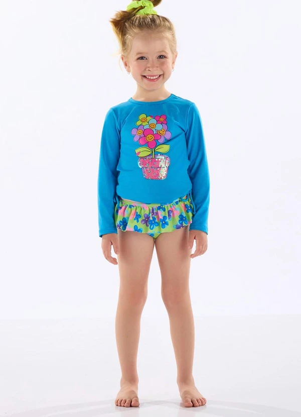 Up Baby - Biquíni Infantil Poliéster Fps +50 Azul