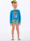 Up Baby - Biquíni Infantil Poliéster Fps +50 Verde - variação: Azul