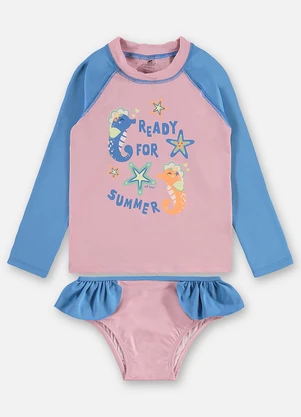 Up Baby - Biquíni Infantil Poliéster Fps +50 Rosa - UP BABY