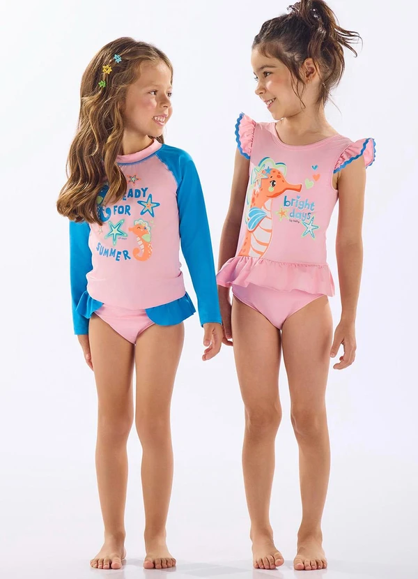 Up Baby - Biquíni Infantil Poliéster Fps +50 Rosa 8