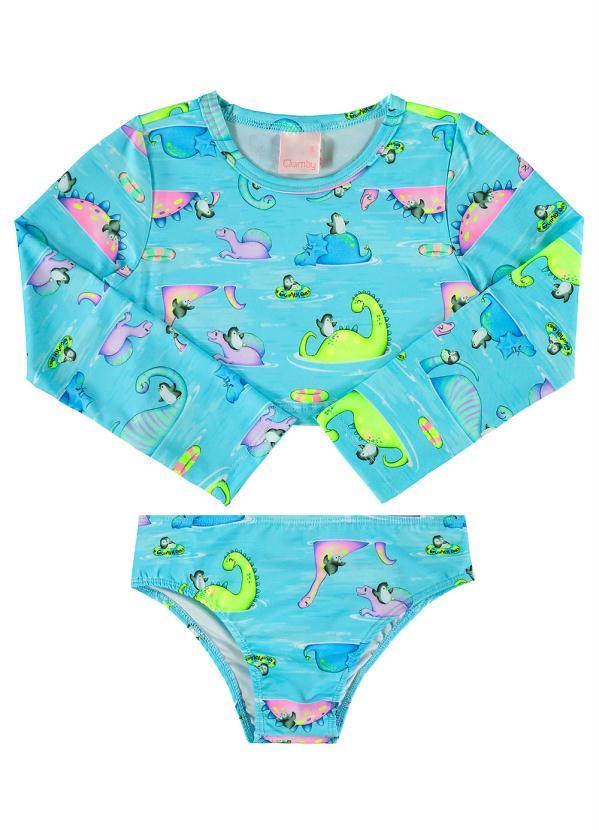 Quimby - Biquíni Infantil Proteção Fps +50 Azul
