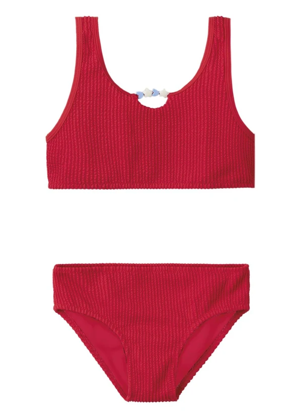 Malwee Kids - Biquíni Infantil Uv50+ Vermelho