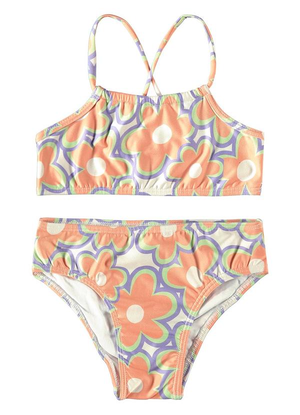Malwee Kids - Biquíni Laranja Floral Menina
