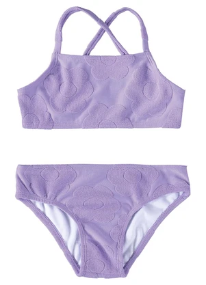 Malwee Kids - Biquíni Lilás Malha Uv50+ Texturizada Menina - MALWEE KIDS