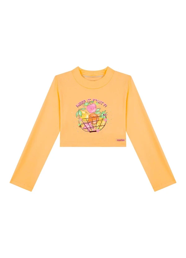 Marlan - Biquíni Manga Longa e Tanga Proteção Uv Laranja 3