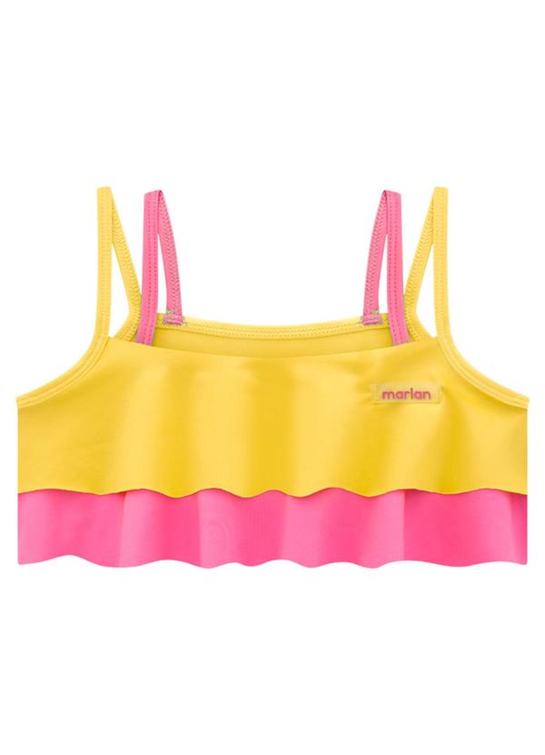 Marlan - Biquíni Menina em Malha Beachwear Amarelo
