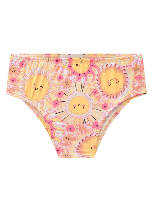 Marlan - Biquíni Menina em Malha Beachwear Amarelo 3