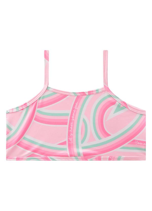 Marlan - Biquíni Menina em Malha Beachwear Rosa