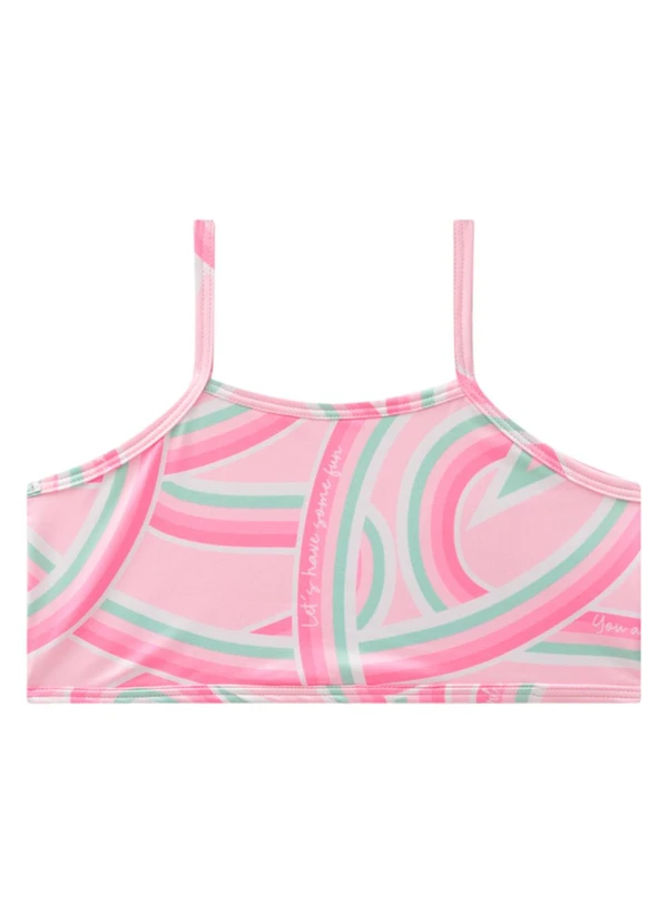 Marlan - Biquíni Menina em Malha Beachwear Rosa