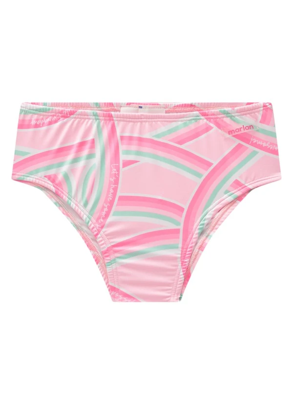 Marlan - Biquíni Menina em Malha Beachwear Rosa 2