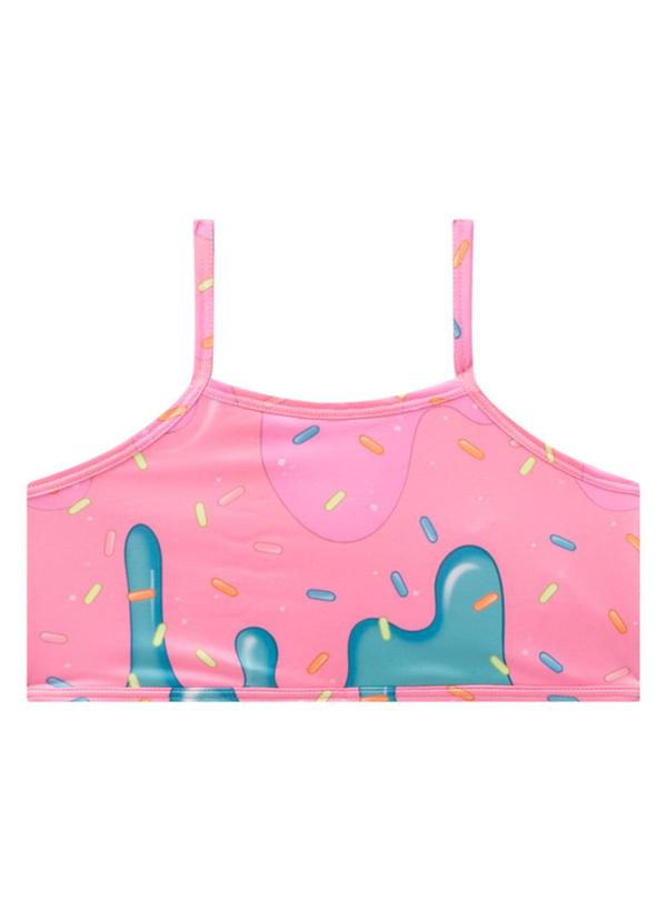Marlan - Biquíni Menina em Malha Beachwear Rosa