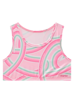 Marlan - Biquíni Menina em Malha Beachwear Rosa - MARLAN