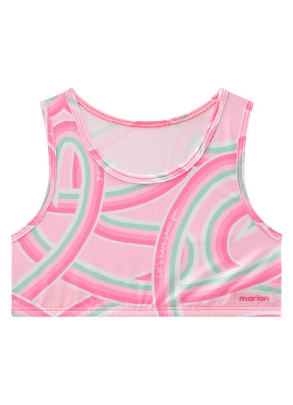 Marlan - Biquíni Menina em Malha Beachwear Rosa