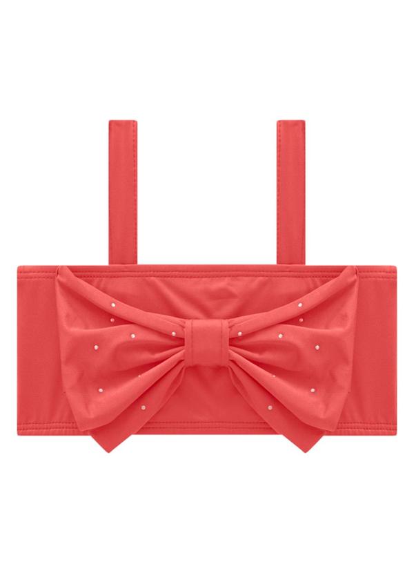 Marlan - Biquíni Menina em Malha Beachwear Vermelho