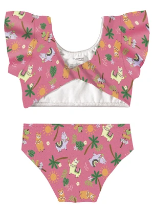 Malwee Kids - Biquíni Off White Lhamas Uv - MALWEE KIDS